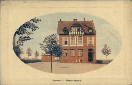 Alte Ansichtskarte Dortmund-Hostedde, Bismarckschule