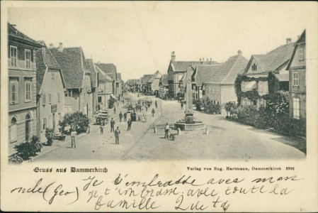 Alte Ansichtskarte Dammerkirch / Dannemarie, Platz