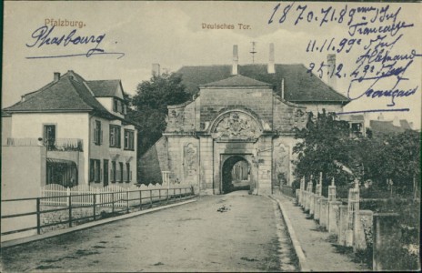 Alte Ansichtskarte Pfalzburg / Phalsbourg, Deutsches Tor