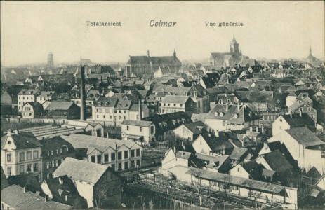 Alte Ansichtskarte Colmar, Totalansicht. Vue générale