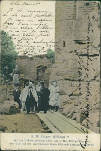 Alte Ansichtskarte Orschweiler, S. M. Kaiser Wilhelm II auf der Hohkönigsburg i/Els.