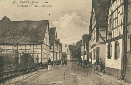 Alte Ansichtskarte Goersdorf, Rue Principale