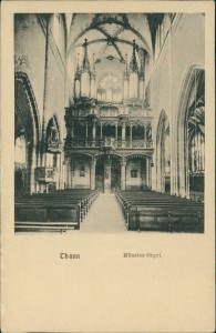 Alte Ansichtskarte Thann, Münster-Orgel