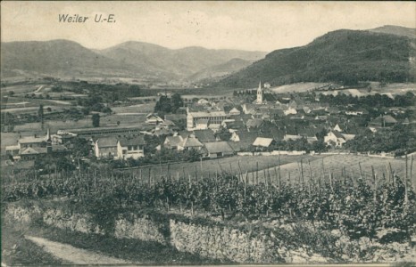 Alte Ansichtskarte Schlettstadt-Weiler / Sélestat-Weiler, Gesamtansicht