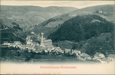 Alte Ansichtskarte Diedolshausen / Le Bonhomme, Gesamtansicht