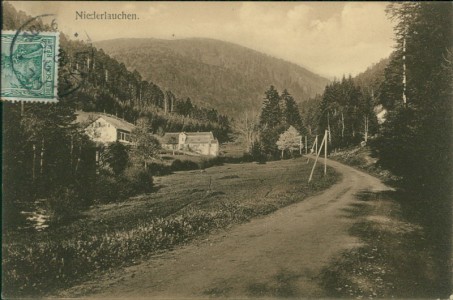 Alte Ansichtskarte Niederlauchen, Teilansicht