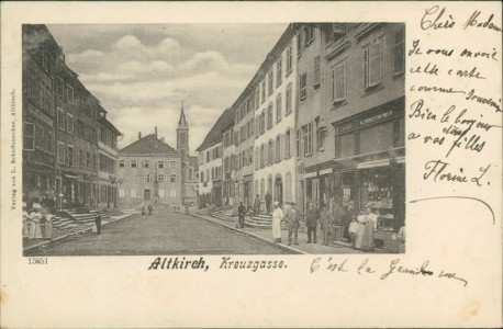 Alte Ansichtskarte Altkirch, Kreuzgasse