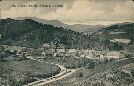 Alte Ansichtskarte St. Blasien bei St. Kreuz i. Lebertal, Panorama