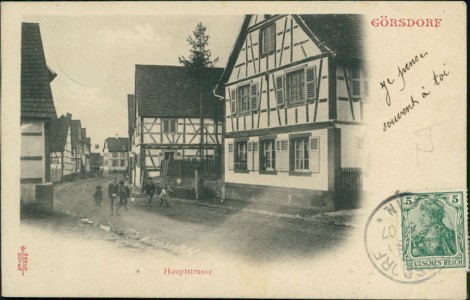 Alte Ansichtskarte Görsdorf / Goersdorf, Hauptstrasse
