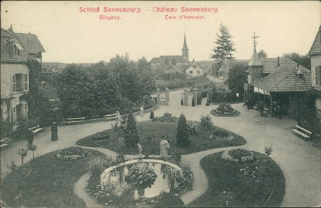 Alte Ansichtskarte Karspach / Carspach, Schloß Sonnenberg, Eingang