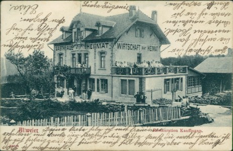 Alte Ansichtskarte Altweier / Aubure, Restauration Kauffmann