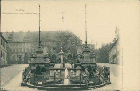 Alte Ansichtskarte Gotha, Wasserkünste am Schlossberg