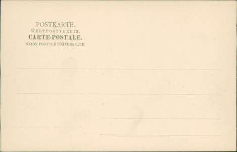 Adressseite der Ansichtskarte Gotha, Durchblick auf das Museum