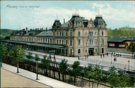 Alte Ansichtskarte Plauen, Oberer Bahnhof