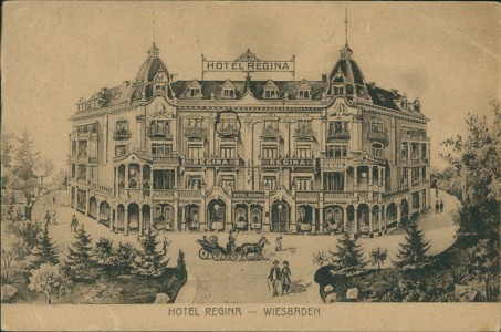 Alte Ansichtskarte Wiesbaden, Hotel Regina
