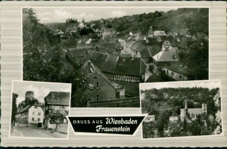 Alte Ansichtskarte Wiesbaden-Frauenstein, Mehrbildkarte