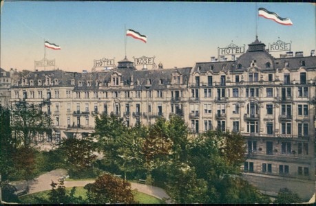 Alte Ansichtskarte Wiesbaden, Hotel Rose