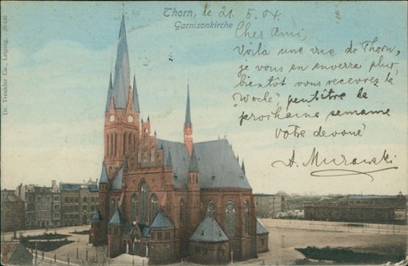 Alte Ansichtskarte Thorn / Toruń, Garnisonkirche