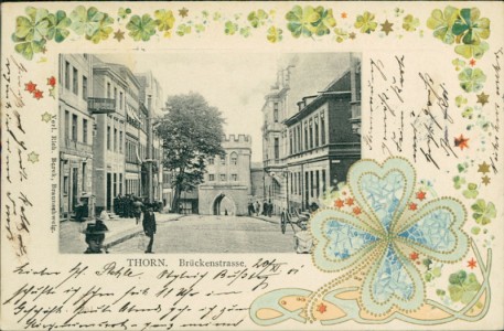Alte Ansichtskarte Thorn / Toruń, Brückenstrasse