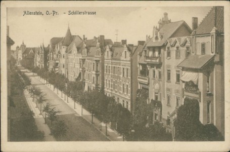 Alte Ansichtskarte Allenstein / Olsztyn, Schillerstrasse