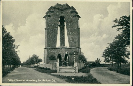 Alte Ansichtskarte Ratibor / Racibórz, Kriegerdenkmal Annaberg bei Ratibor OS