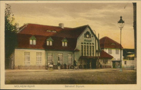Alte Ansichtskarte Mülheim an der Ruhr, Bahnhof Styrum