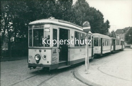 Alte Ansichtskarte Wanne-Eickel, Straßenbahn, Echtfoto, Abzug ca. 1970er Jahre, Format ca. 13,5 x 9,5 cm