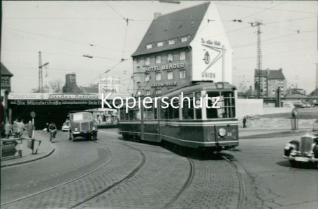 Alte Ansichtskarte Dortmund, Straßenbahn Linie 27, Echtfoto, Abzug ca. 1970er Jahre, Format ca. 13,5 x 9,5 cm