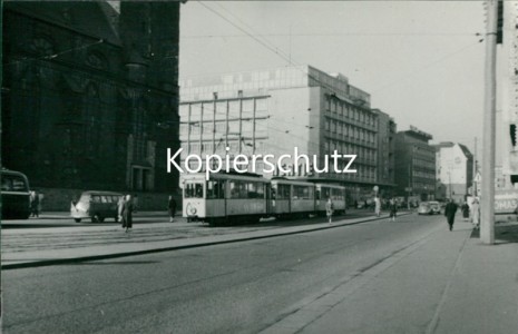 Alte Ansichtskarte Dortmund, Straßenbahn, Echtfoto, Abzug ca. 1970er Jahre, Format ca. 13,5 x 9,5 cm