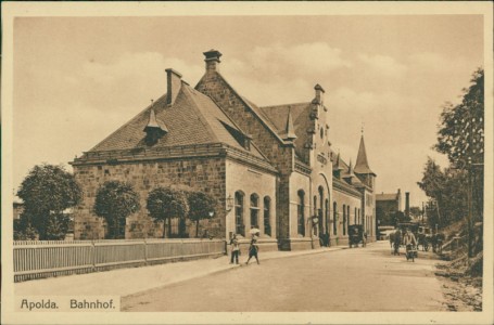 Alte Ansichtskarte Apolda, Bahnhof