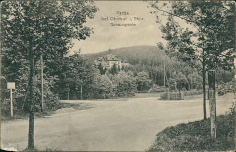 Alte Ansichtskarte Partie bei Ohrdruf i. Thür, Genesungsheim