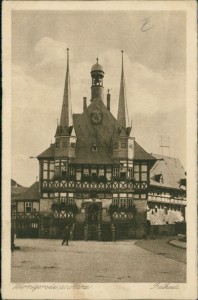 Alte Ansichtskarte Wernigerode, Rathaus