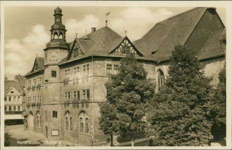 Alte Ansichtskarte Nordhausen, Rathaus