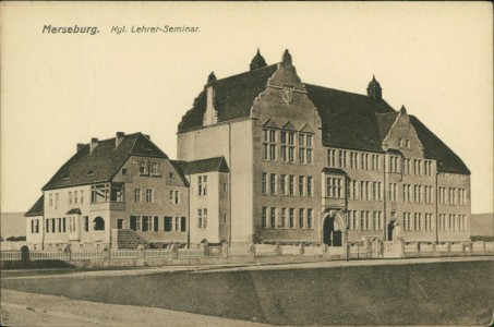 Alte Ansichtskarte Merseburg, Kgl. Lehrer-Seminar