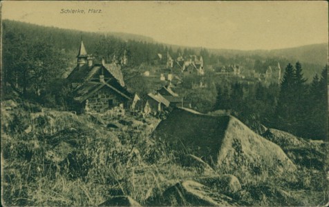 Alte Ansichtskarte Wernigerode-Schierke, Gesamtansicht