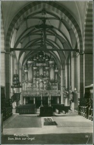 Alte Ansichtskarte Merseburg, Dom, Blick zur Orgel