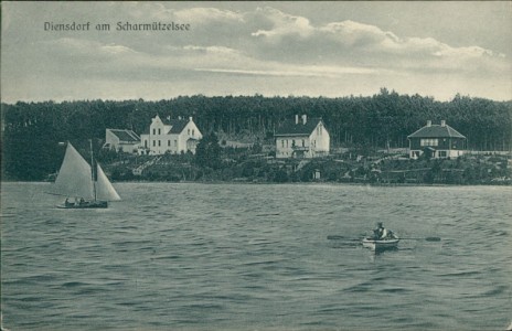Alte Ansichtskarte Diensdorf am Scharmützelsee, Teilansicht
