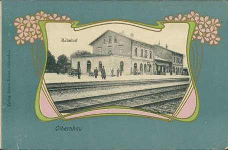 Alte Ansichtskarte Olbernhau, Bahnhof