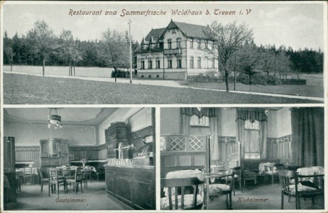 Alte Ansichtskarte Treuen/Neuensalz, Restaurant und Sommerfrische Waldhaus