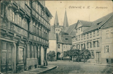 Alte Ansichtskarte Osterwieck, Marktplatz