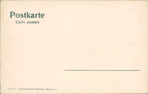Adressseite der Ansichtskarte Düsseldorf, Park-Hotel