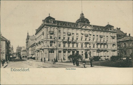 Alte Ansichtskarte Düsseldorf, Park-Hotel