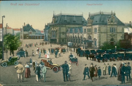 Alte Ansichtskarte Düsseldorf, Hauptbahnhof