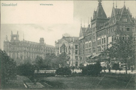 Alte Ansichtskarte Düsseldorf, Wilhelmsplatz