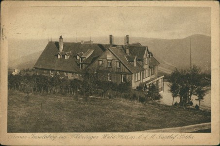 Alte Ansichtskarte Großer Inselberg im Thüringer Wald, Gasthof Gotha