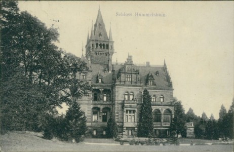 Alte Ansichtskarte Südliches Saaletal, Schloss Hummelshain