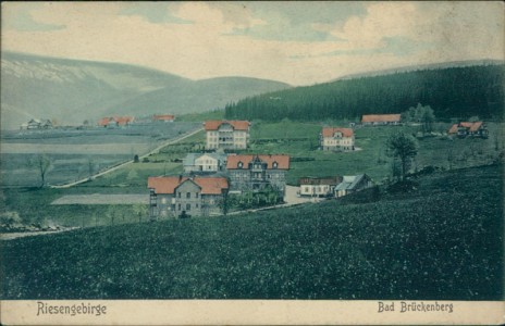 Alte Ansichtskarte Brückenberg / Karpacz, Teilansicht