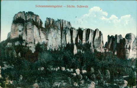 Alte Ansichtskarte Bad Schandau, Schrammsteingebiet