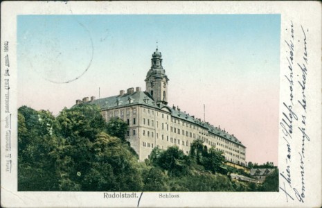 Alte Ansichtskarte Rudolstadt, Schloss