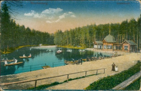 Alte Ansichtskarte Moritzburg-Reichenberg, Gondelteich